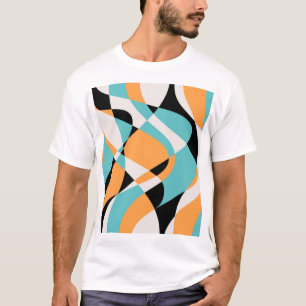 Abstraktes Wellenmuster Nahtloses Design T-Shirt