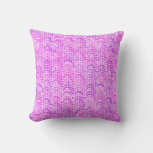 Abstraktes Wellenmuster - violett, lavenförmig, or Kissen