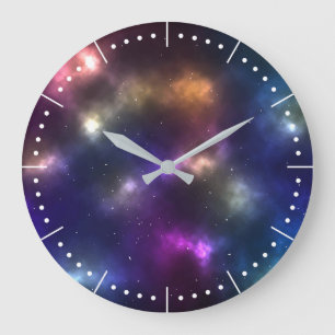 Abstraktes Weltraum-Konstellationsdesign Große Wanduhr