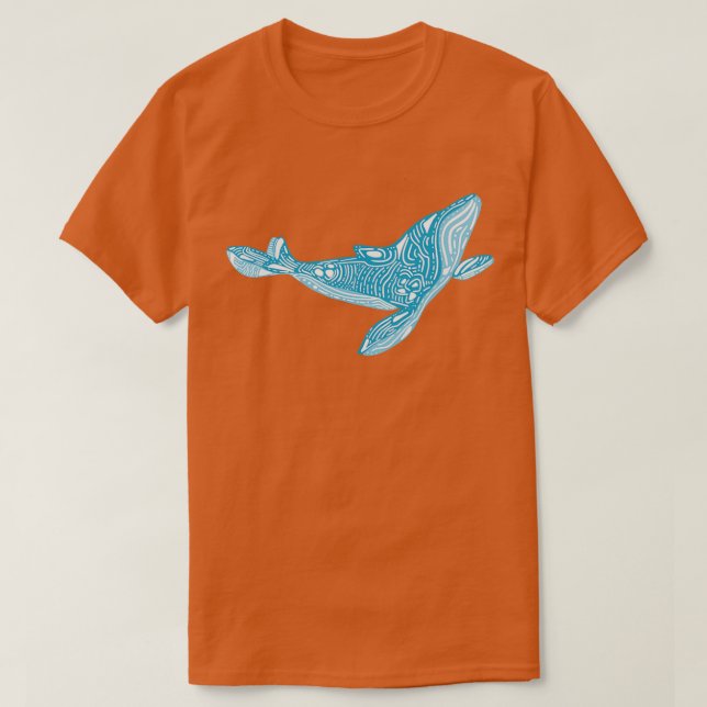 Abstraktes Whaledesign T-Shirt (Design vorne)