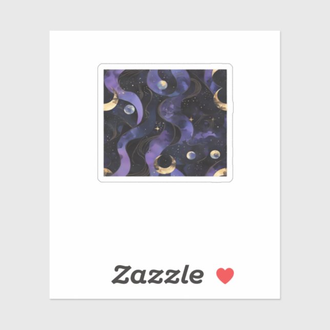 Abstraktes Whimsigoth Muster Classic Aufkleber (Blatt)