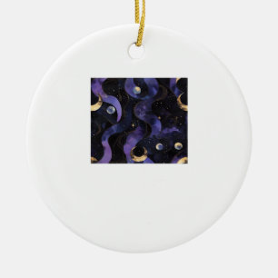 Abstraktes Whimsigoth Muster Classic Keramik Ornament