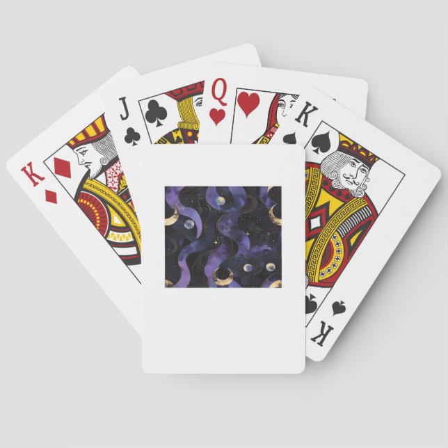 Abstraktes Whimsigoth Muster Classic Spielkarten (Rückseite)