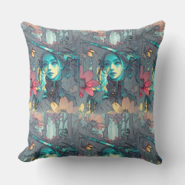 Abstraktes whimsistisches Kunstdesign Kissen