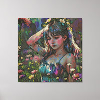 *~ Abstraktes Wild Blume Feld AP56