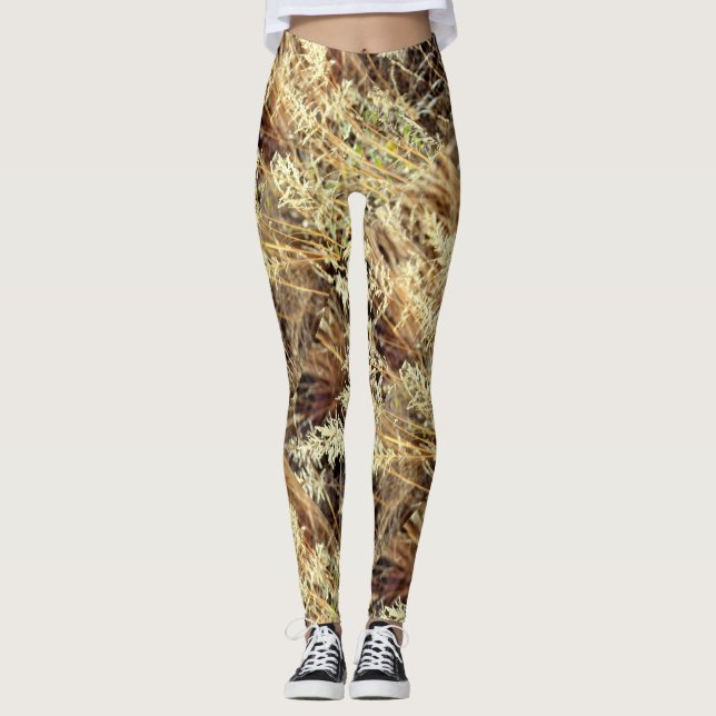 abstraktes wildes Gras Leggings (Vorderseite)