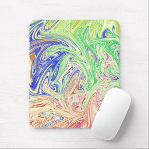 Abstraktes Wirbel Farbiges Elegantes Muster Mousepad