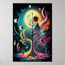 Abstraktes Wirbel-Poster | Retro-Psychedelisch 6