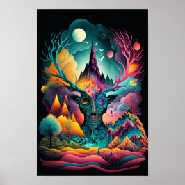 Abstraktes Wirbel-Poster | Retro psychedelisch 7 Poster