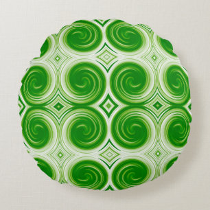 Abstraktes Wirbelmuster #36 Rundes Kissen