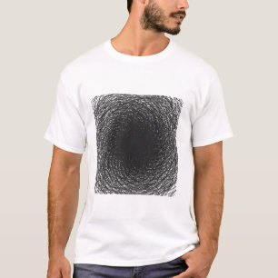 Abstraktes, wirbelndes Kritzel-Vortex-Grafik-T-Shi T-Shirt