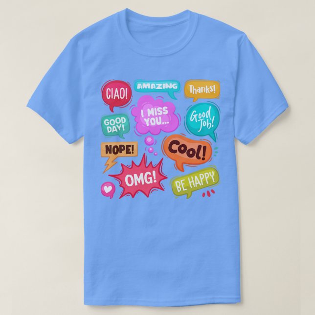 Abstraktes Wort T-Shirt (Design vorne)