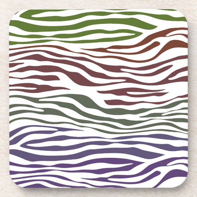 Abstraktes Zebra Getränkeuntersetzer (Vorderseite)