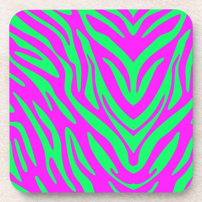 Abstraktes Zebra Untersetzer (Vorderseite)
