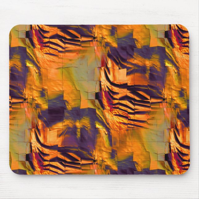 Abstraktes zeichnend Mosaik, rustikales verbrannte Mousepad (Vorne)