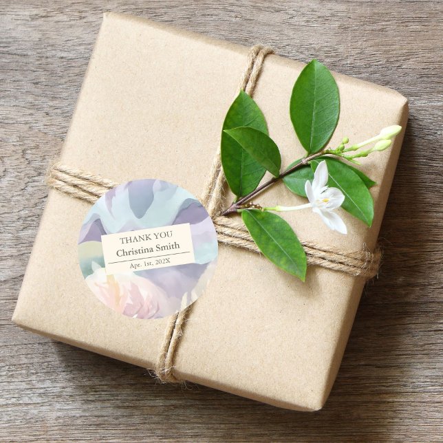 Abstraktes zeitgenössisches Ruhestand Vielen Dank Runder Aufkleber (Abstract Contemporary Retirement Thank You Favor Classic Round Sticker)