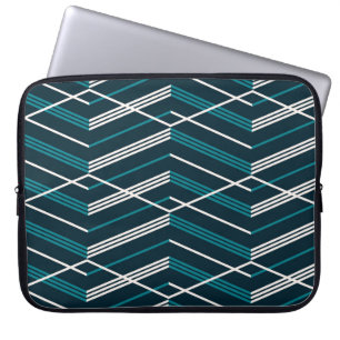 Abstraktes Zick-Zack: elegant Vintag geometrisch. Laptopschutzhülle