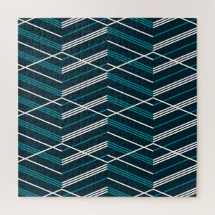 Abstraktes Zick-Zack: elegant Vintag geometrisch. Puzzle