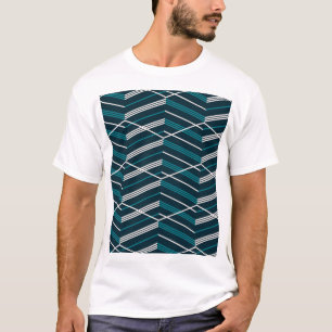 Abstraktes Zick-Zack: elegant Vintag geometrisch. T-Shirt