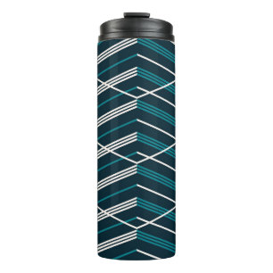 Abstraktes Zick-Zack: elegant Vintag geometrisch. Thermosbecher