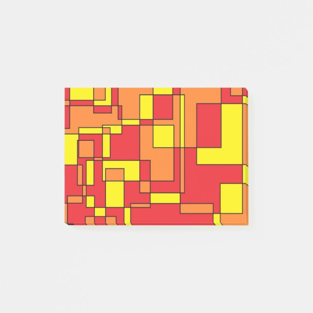 Abstraktes Ziegelmuster Post-it Klebezettel (Vorderseite)