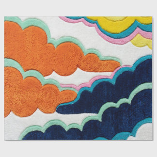 Abstraktes Zitronen-Lagunen-Minz-Wolken-Geschenkpa Geschenkpapier
