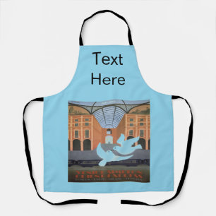 Abstraktes Zugdesign - Hinzufügen von Text, Schürz Schürze