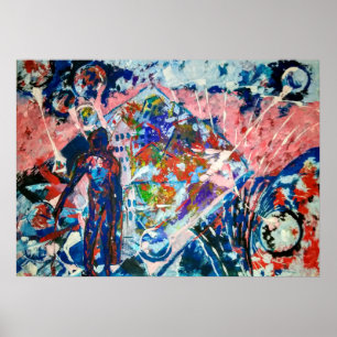 Abstraktion, Abstraktionismus, Raum, Außerirdische Poster