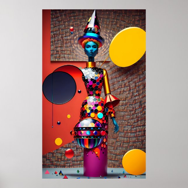 Abstraktion der Astro-Hexe Poster (Vorne)