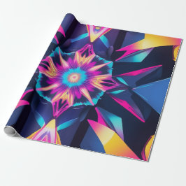 Abstraktion der Neongeometrie Geschenkpapier