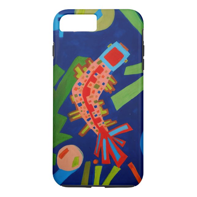Abstraktion, Fisch, Karpfen, Kubismus, Case-Mate iPhone Hülle (Rückseite)