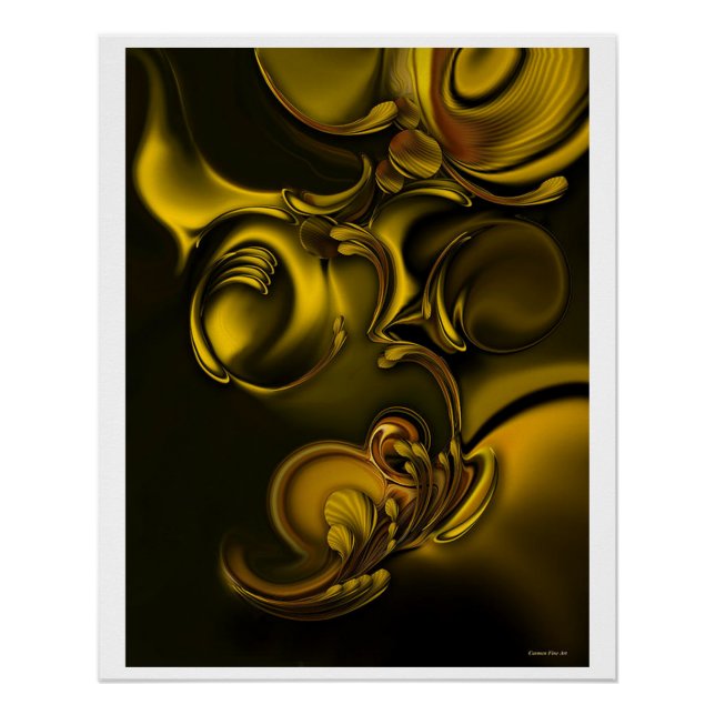 "Abstraktion mit Meditation", glänzendes Poster (Vorderseite)