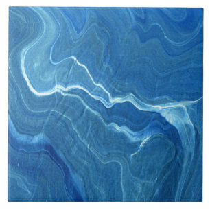 Abstraktion von Blue Agate Marble Fliese