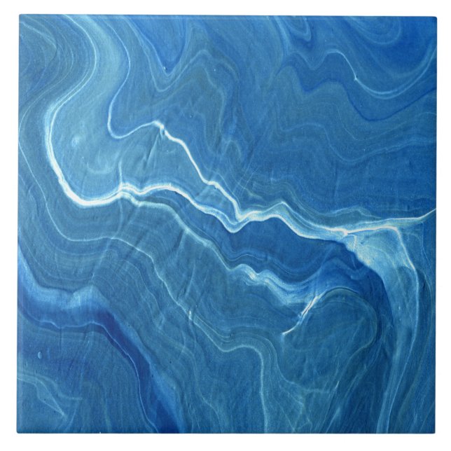 Abstraktion von Blue Agate Marble Fliese (Vorderseite)