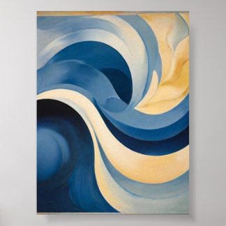 Abstraktionblau von Georgia O'Keeffe Poster Wall a