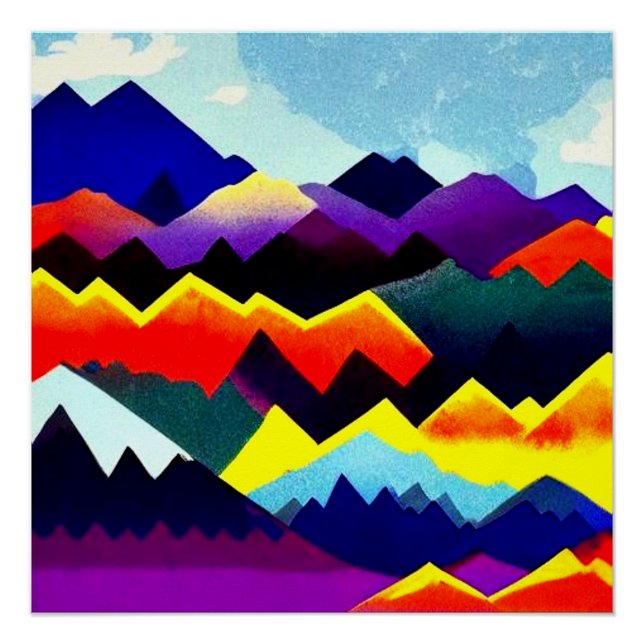 Abstraktum Landschaft 20 Poster (Vorderseite)