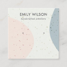 ABSTRCT KERAMIK BLUSH GRAY STUD EARRING DISPLAY