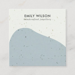 ABSTRCT KERAMIK GRAY WAVE STUD EARRING DISPLAY QUADRATISCHE VISITENKARTE