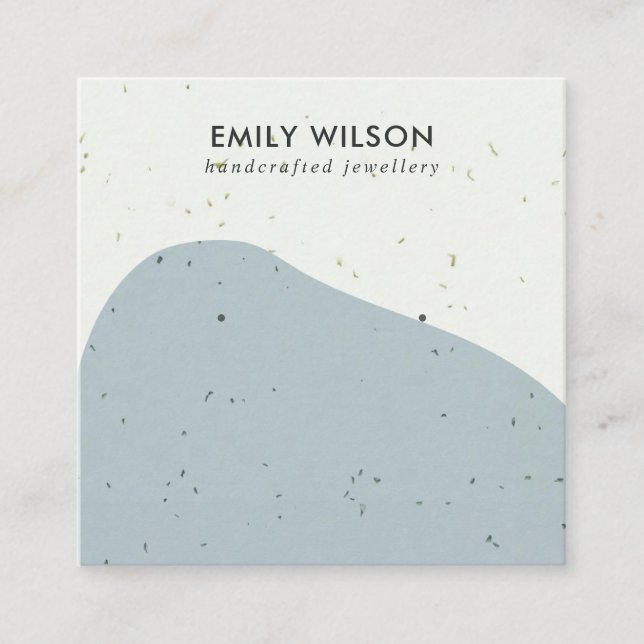 ABSTRCT KERAMIK GRAY WAVE STUD EARRING DISPLAY QUADRATISCHE VISITENKARTE (Vorderseite)