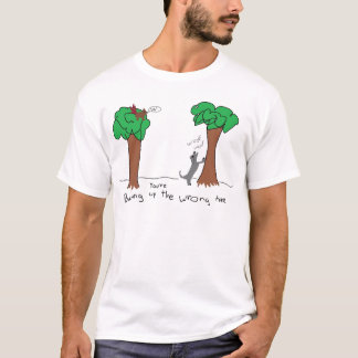 Abstreifen herauf den falschen Baum T-Shirt