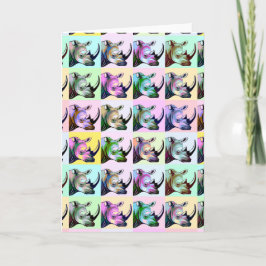 Absturz des Pops Rhinos Art Karte