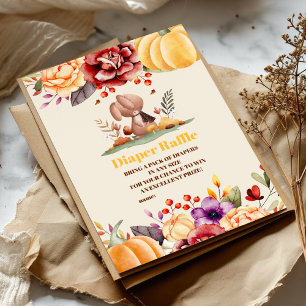 Absturz in der Liebe Baby Woodland Diapper Raffle Begleitkarte