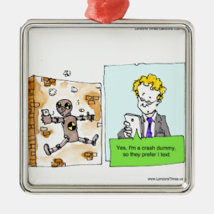 Absturz Text Dummy Lustig Ornament Aus Metall