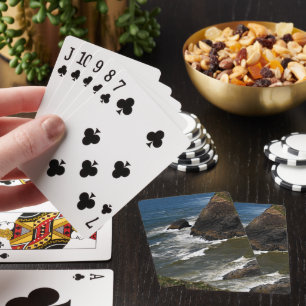 Abstürze an der felsigen Küste Spielkarten