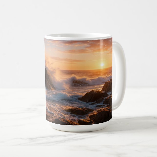 Abstürze bei Sonnenuntergang Kaffeetasse (VorderseiteRechts)