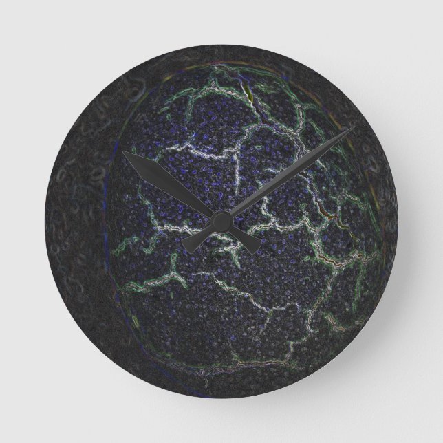 abstürzende Muschel Runde Wanduhr (Vorderseite)