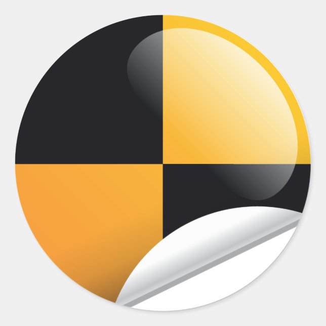 Absturztestmarke Runder Aufkleber (Vorderseite)