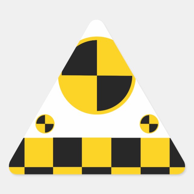 Absturztestmarkierungen fett dreieckiger aufkleber (Vorderseite)