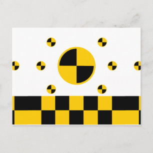 Absturztestmarkierungen fett postkarte