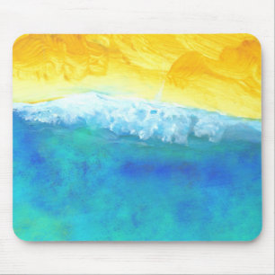 Absturzwellen Abstrakte Seascape-Malerei Mousepad